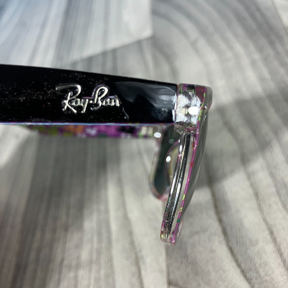 Ray-Ban New Wayfarer RB2132 Sunglasses Floral Frame Limited Edition 55 [] 21 145 - Picture 8 of 10